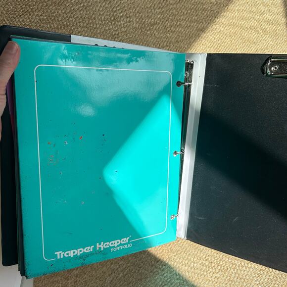 Mead Trapper Keeper Binder Retro Geometric Design 2000s with Folders - Picture 14 of 14